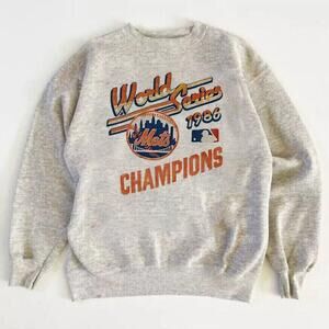 1986 New York Mets World Series Baseball Sweatshirt K8900